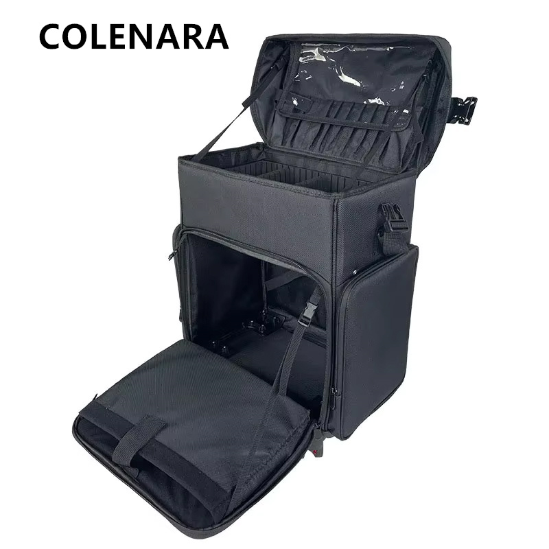 Tool Bag - กระเป๋าเครื่องสำอาง COLENARA สำหรับผู้หญิง ทำจากผ้าอ็อกซ์ฟอร์ด ความจุขนาดใหญ่ กระเป๋าเดินทางสำหรับอุปกรณ์เสริมสวยและทำเล็บ