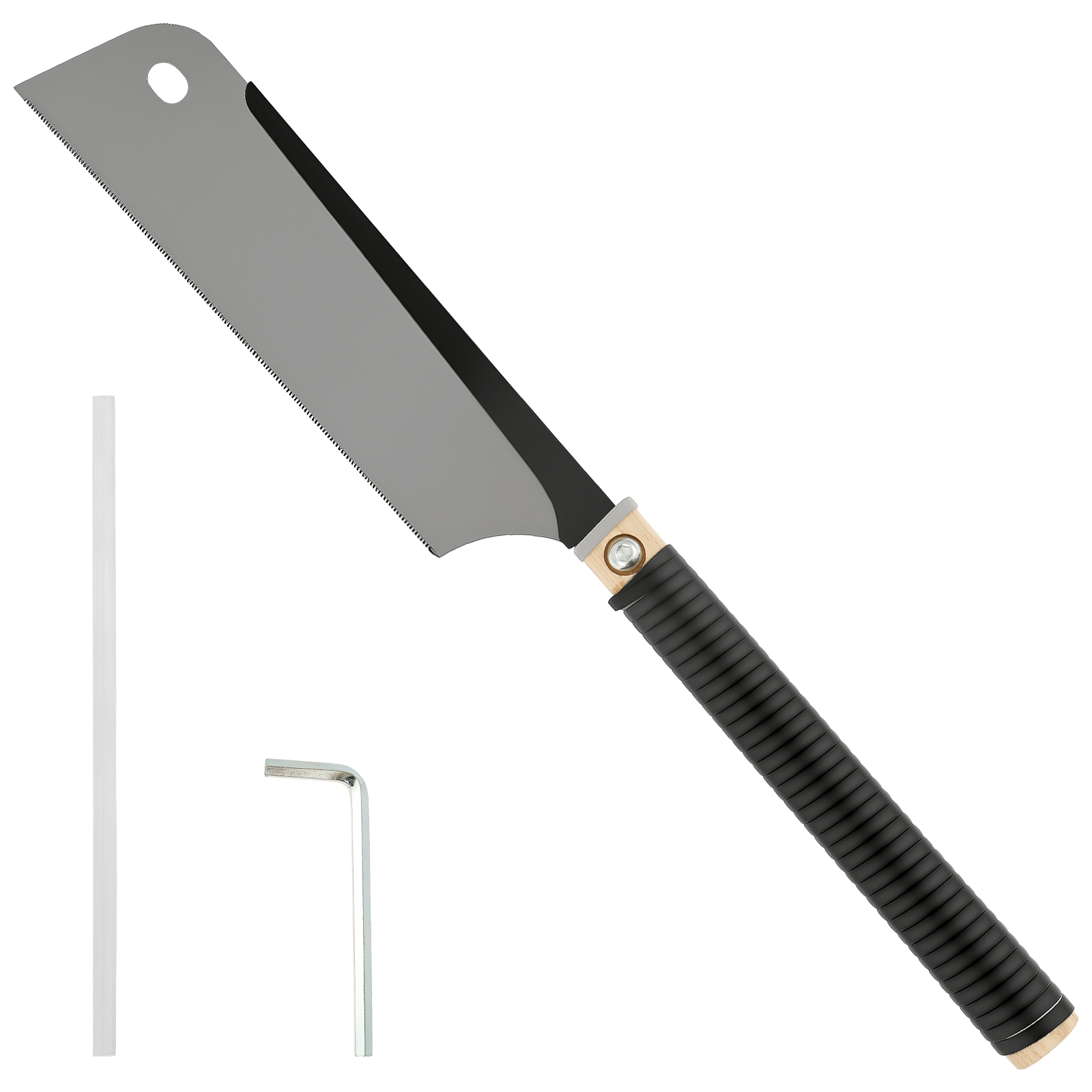 Hacksaw - เลื่อยมือญี่ปุ่น SK5 ใบมีดโค้งงอได้ ตัดเรียบ ด้ามจับไม้ สำหรับงานไม้เปียกและไม้แห้ง