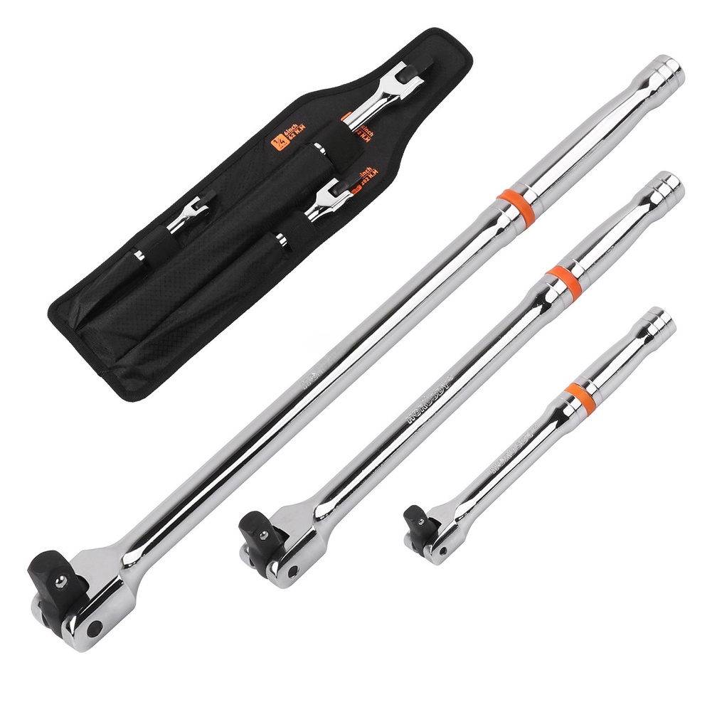 Hand Tools And Workshop Equipment - ชุดประแจรูปตัว F 3 ชิ้น ทำจากเหล็กโครมวานาเดียม แบบยาว