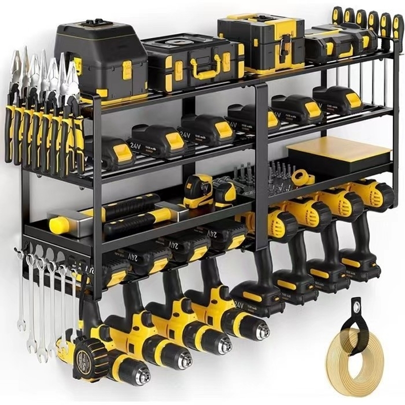 Hand Tools In Workshop - ชั้นวางเครื่องมือช่างแบบติดผนัง ตู้เก็บเครื่องมือแบบลอยตัว ที่แขวนสว่านไฟฟ้า แข็งแรงทนทาน สำหรับโรงซ่อมและอู่รถ