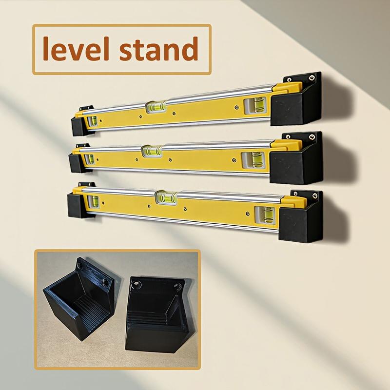 Spirit Level - ที่ยึดระดับน้ำแบบติดผนัง 2 ชิ้น พร้อมโครงสร้างที่ทนทานและติดตั้งง่าย เหมาะสำหรับการจัดเก็บเครื่องมือในโรงรถหรือโรงงาน